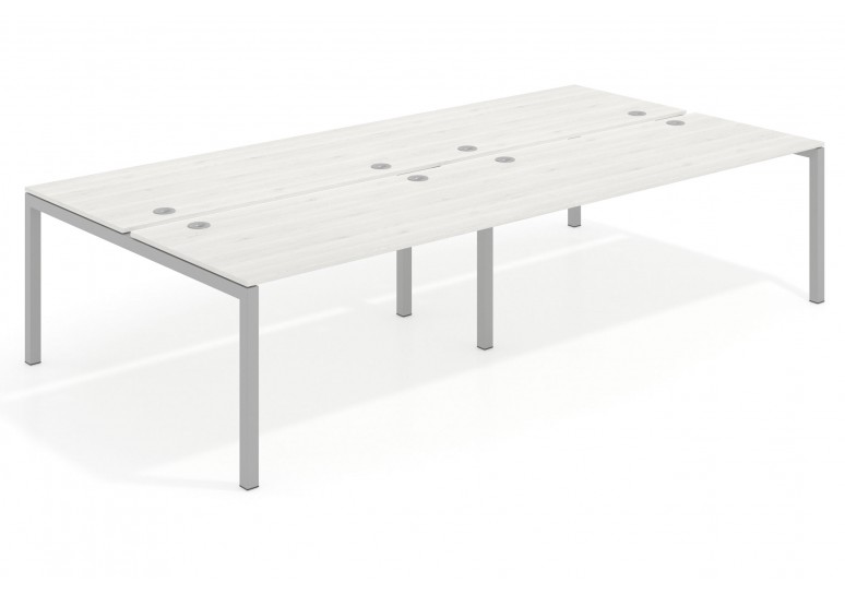 Mesa multipuesto bench doble Kubika 166 estructura aluminio