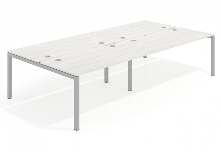 Mesa multipuesto bench doble Kubika 166 estructura aluminio