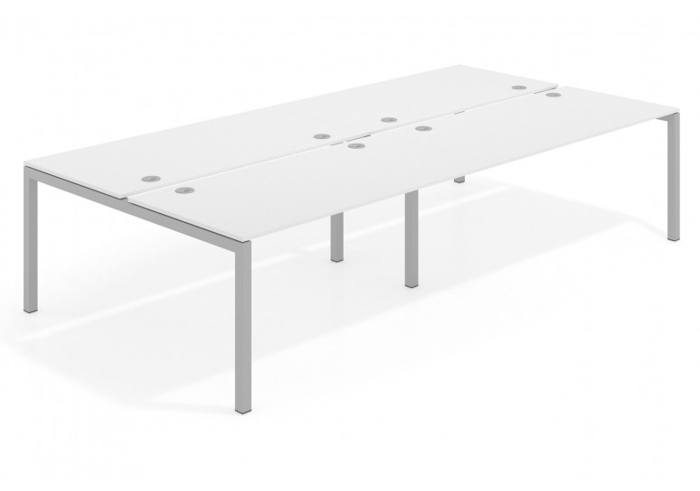 Mesa multipuesto bench doble Kubika 166 estructura aluminio