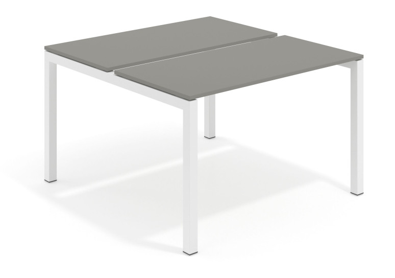 Combinacion Mesa multipuesto bench Kubika 126 estructura blanca - Pizarra, 100x126 cm, Sin divisor