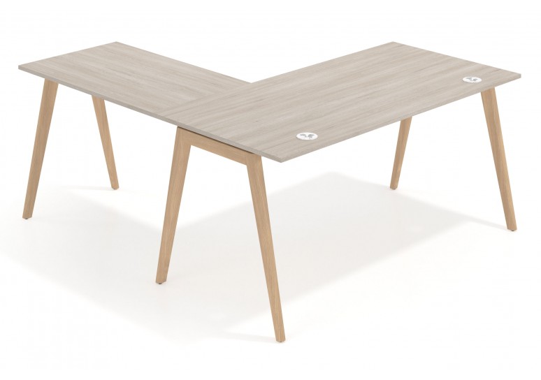 Mesa de escritorio con ala forest, estructura madera maciza