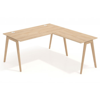 Forest - Mesa de escritorio con ala forest, estructura madera maciza - Imagen 1