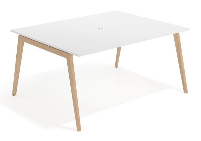 Combinacion Mesa de juntas Forest 126 - Blanco nordic, 120x126 cm