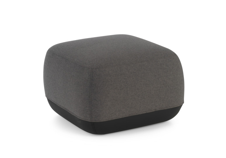 Pouf sala de espera Benne cuadrado - negro