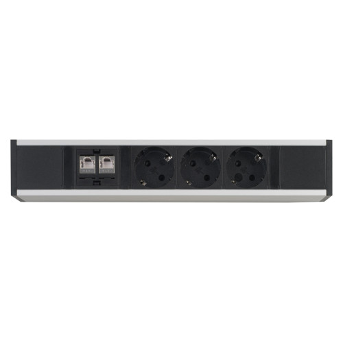 Pasacables bajo mesa Powerhub connect 3 enchufes + 2 RJ45 + USB 