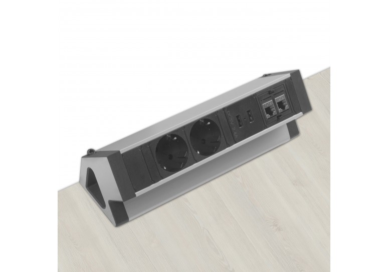StandXT Organizador de cables CCX10-1 para escritorio color negro Organizador de cables flexible para mesas de altura regulable 