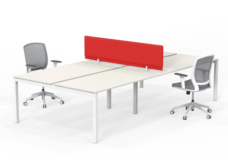 Divisor softwall intermedio - Para mesa fondo 80cm, Crema