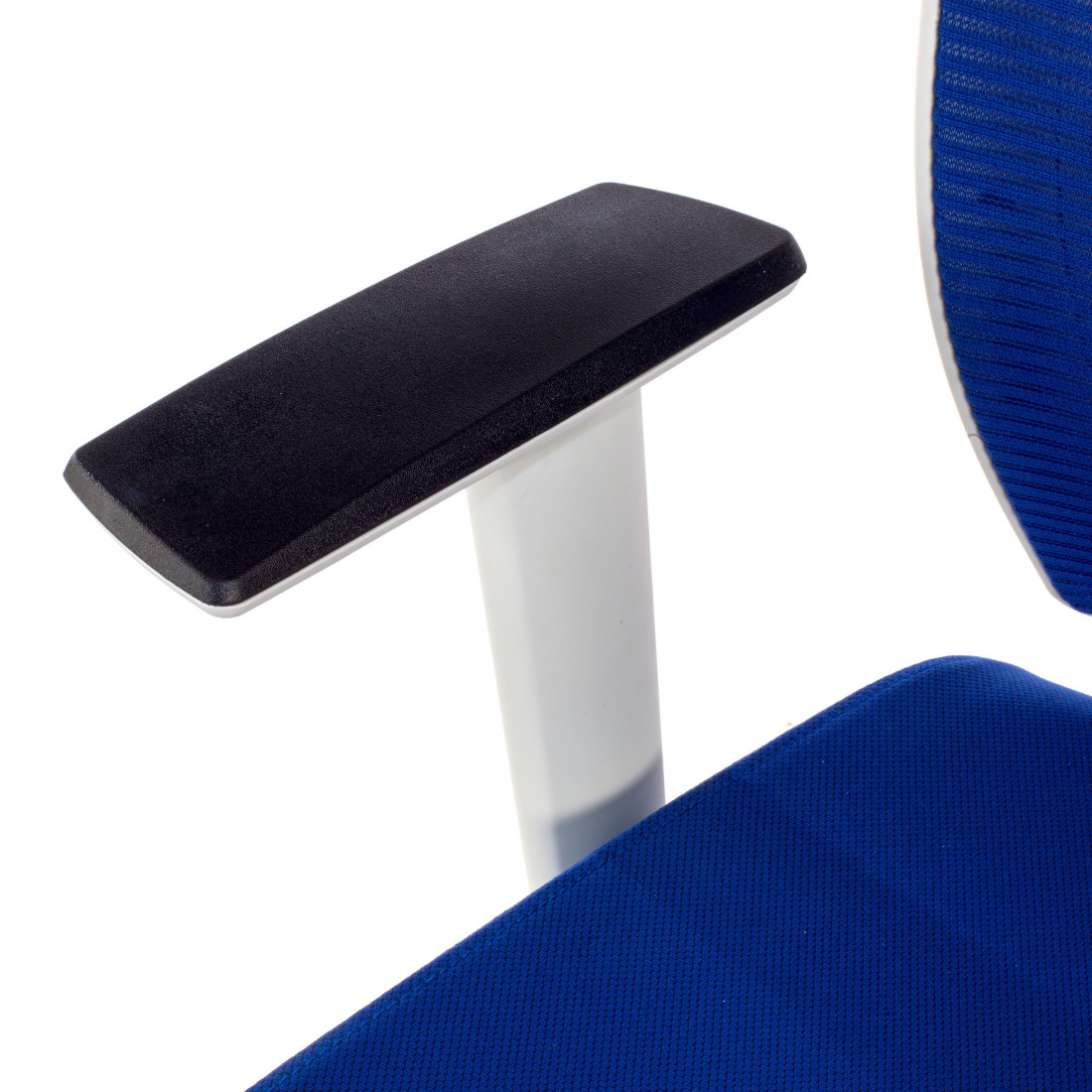 silla ergonomica azul kendo estructura blanca reposacabezas malla 7