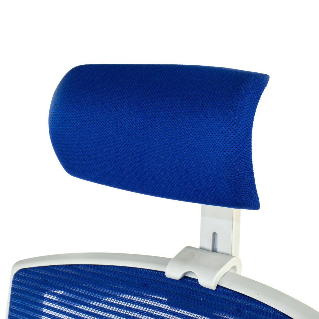 silla ergonomica azul kendo estructura blanca reposacabezas malla 8