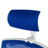 silla ergonomica azul kendo estructura blanca reposacabezas malla 8