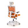 silla ergonomica naranja kendo estructura blanca reposacabezas malla 5