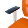 silla ergonomica naranja kendo estructura blanca reposacabezas malla 7