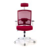silla ergonomica rojo kendo estructura blanca reposacabezas malla 4