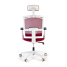 silla ergonomica rojo kendo estructura blanca reposacabezas malla 6