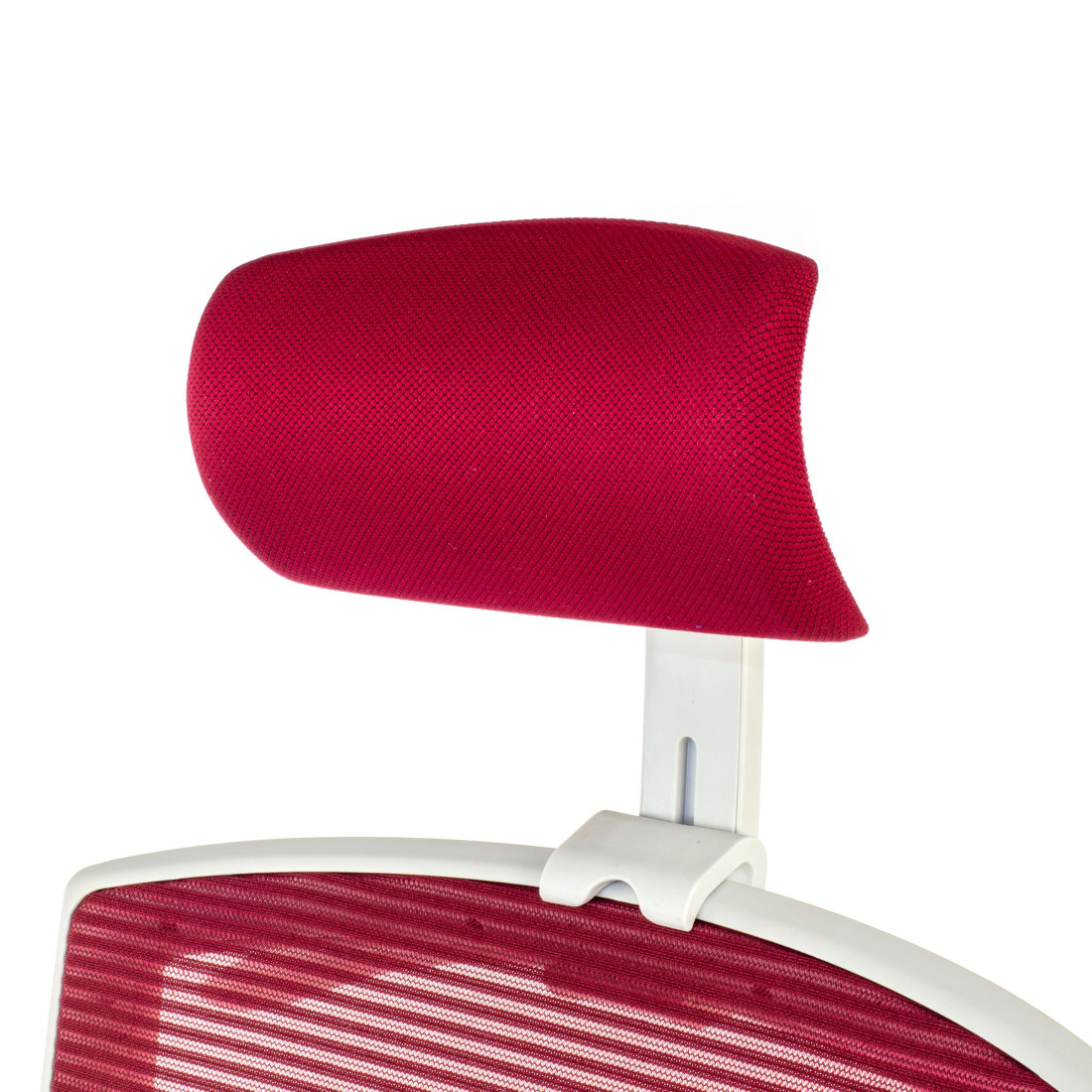 silla ergonomica rojo kendo estructura blanca reposacabezas malla 8