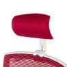 silla ergonomica rojo kendo estructura blanca reposacabezas malla 8