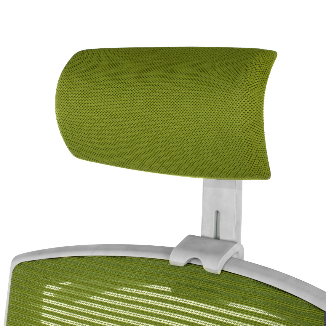 silla ergonomica verde kendo estructura blanca reposacabezas malla 7