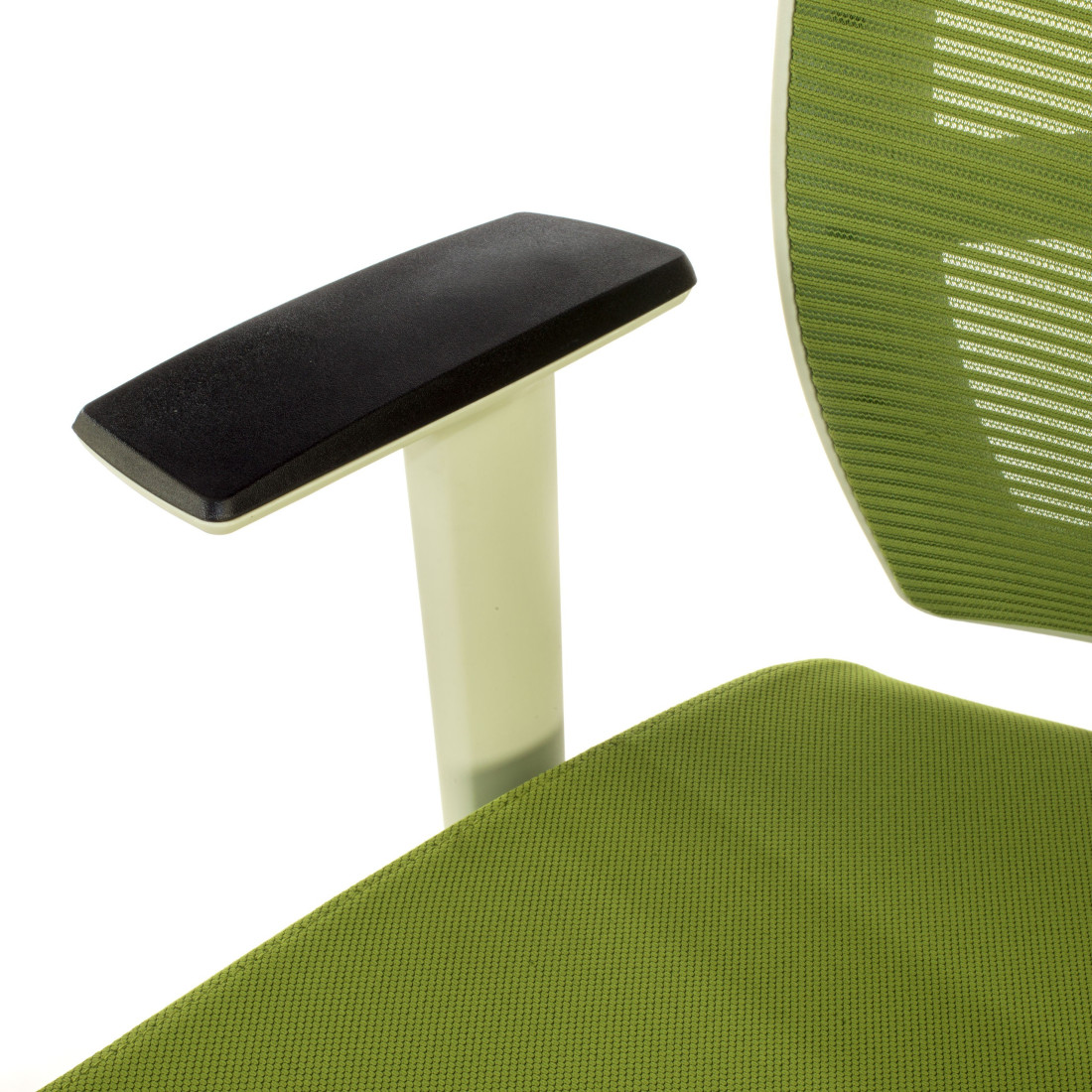 silla ergonomica verde kendo estructura blanca reposacabezas malla 8