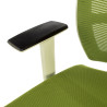 silla ergonomica verde kendo estructura blanca reposacabezas malla 8