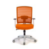 silla ergonomica naranja kendo estructura blanca malla 3