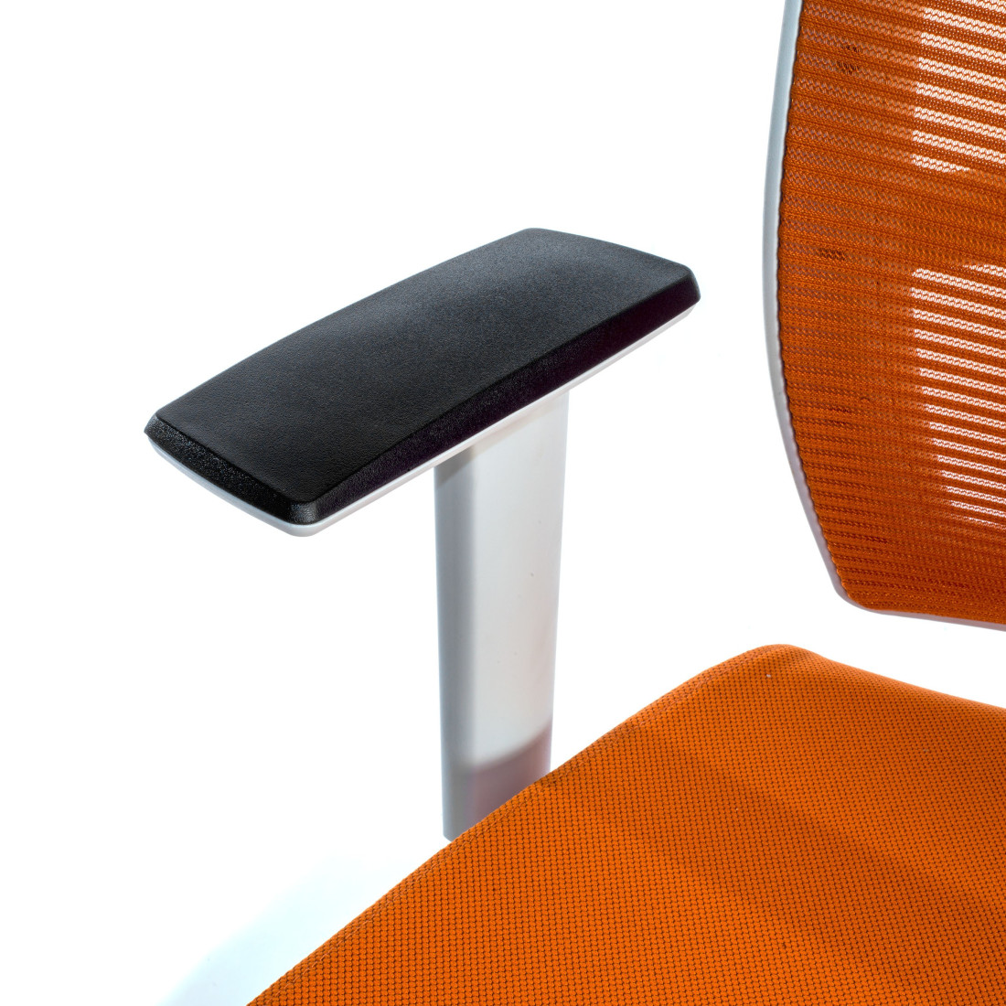 silla ergonomica naranja kendo estructura blanca malla 7