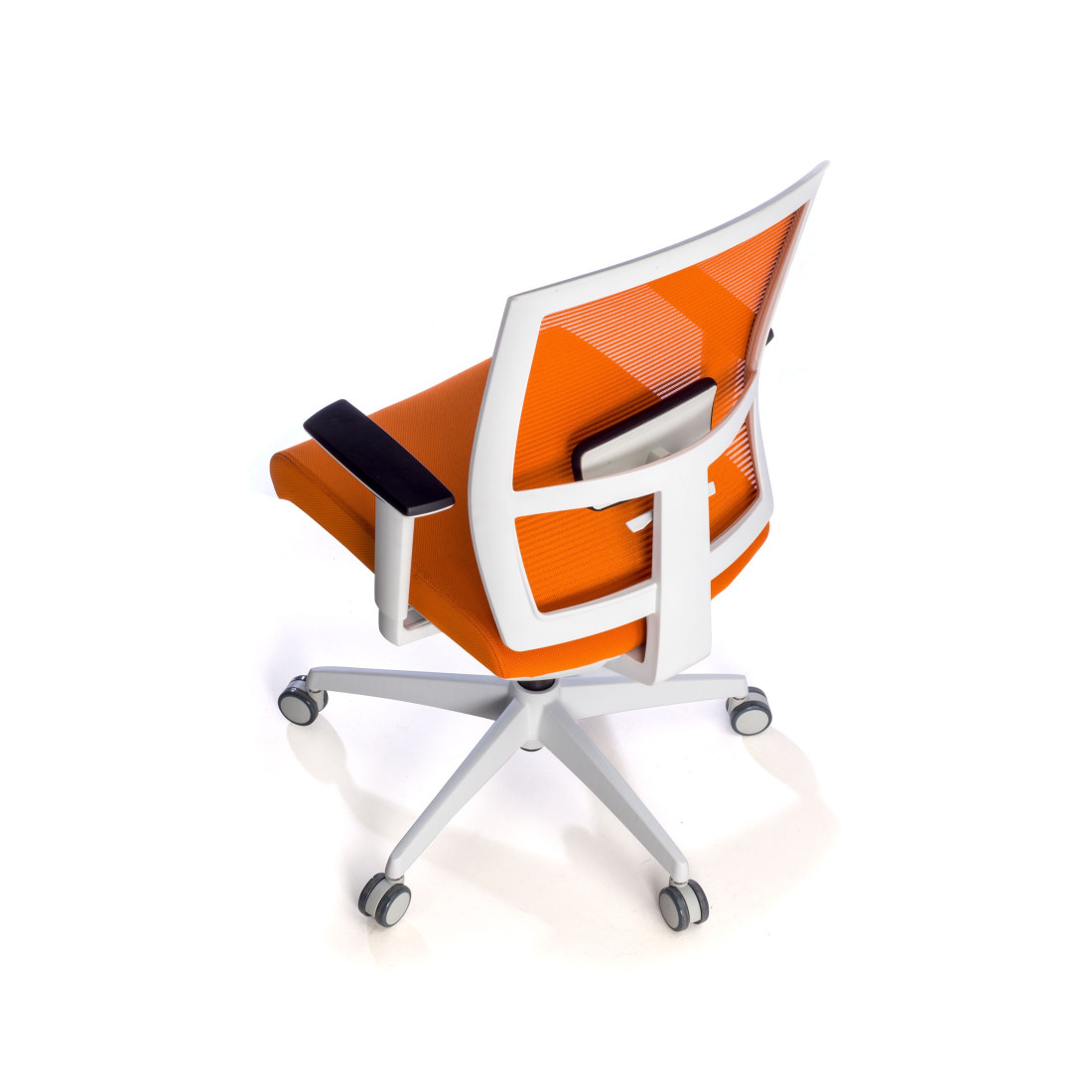 silla ergonomica naranja kendo estructura blanca malla 8