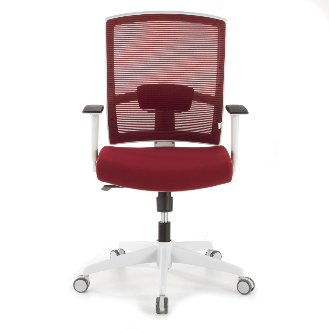 silla ergonomica rojo kendo estructura blanca malla 4