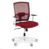 Silla de oficina Kendo white, brazos ajustables, red - ROJO