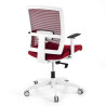 silla ergonomica rojo kendo estructura blanca malla 6