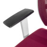 silla ergonomica rojo kendo estructura blanca malla 8