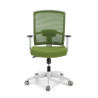 silla ergonomica verde kendo estructura blanca malla 4
