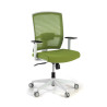 Silla de oficina Kendo white, brazos ajustables, red - VERDE