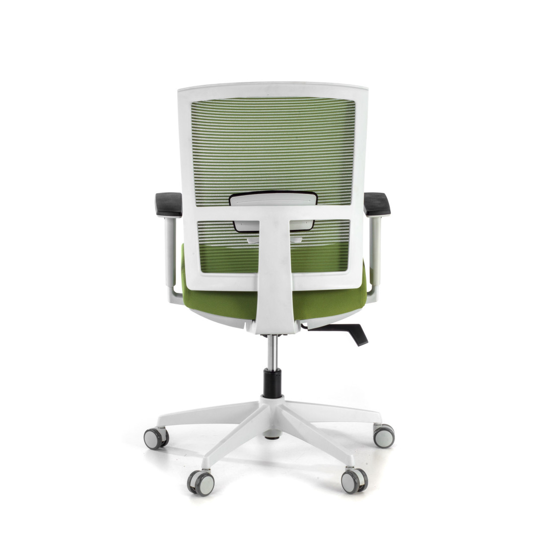silla ergonomica verde kendo estructura blanca malla 6