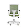 silla ergonomica verde kendo estructura blanca malla 6
