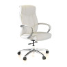Sillón de oficina Bahía respaldo bajo Piel natural - BLANCO