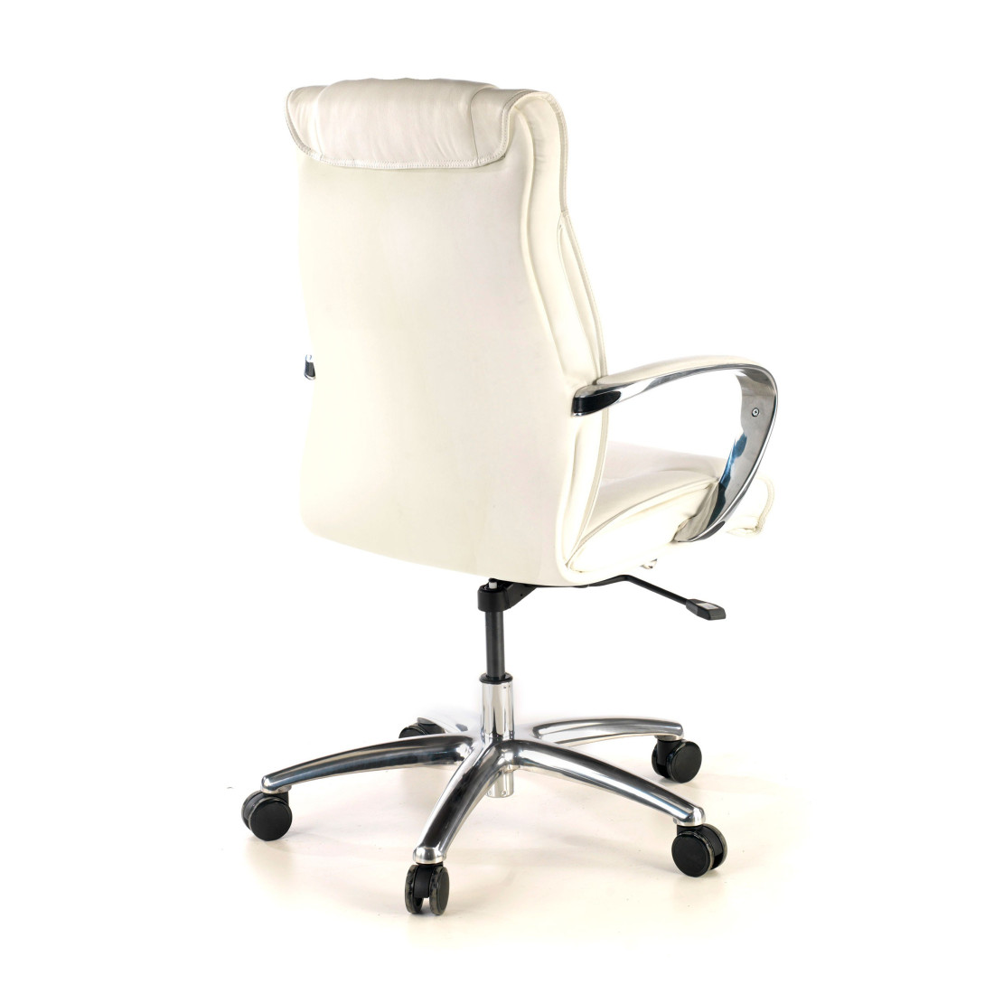 sillon de oficina blanco bahia respaldo bajo piel natural piel natural 5