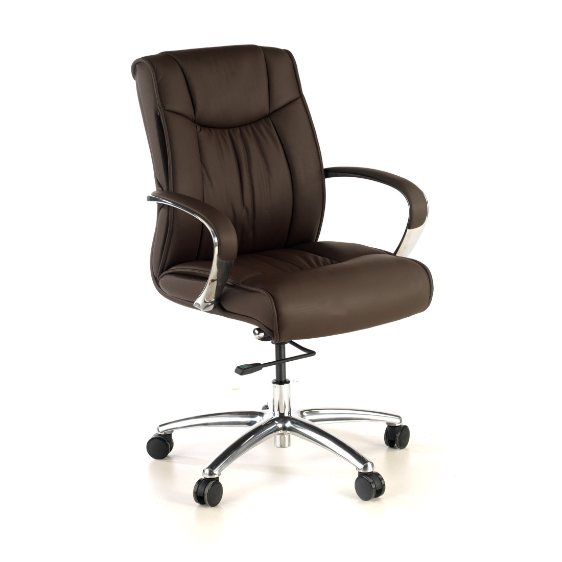sillon de oficina marron bahia respaldo bajo piel natural piel natural 1