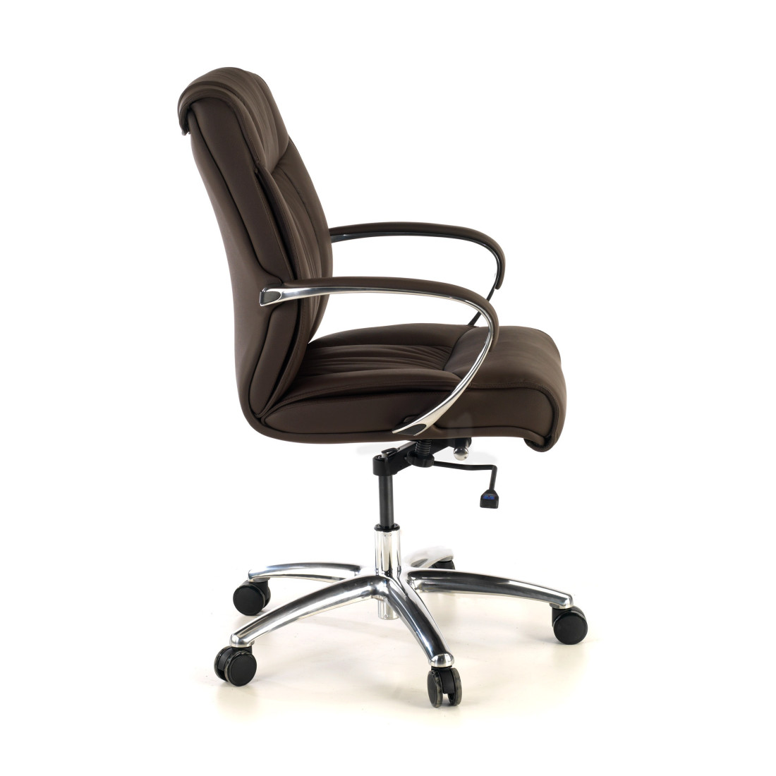 sillon de oficina marron bahia respaldo bajo piel natural piel natural 5