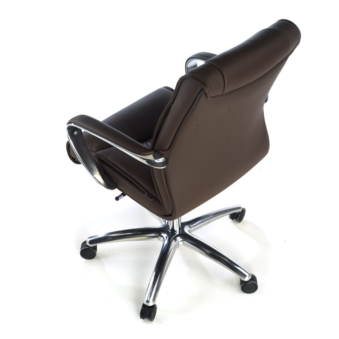 sillon de oficina marron bahia respaldo bajo piel natural piel natural 8