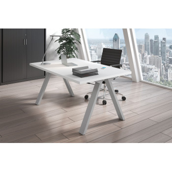 Uve - Mesa de escritorio Uve estructura estructura aluminio - Imagen 2