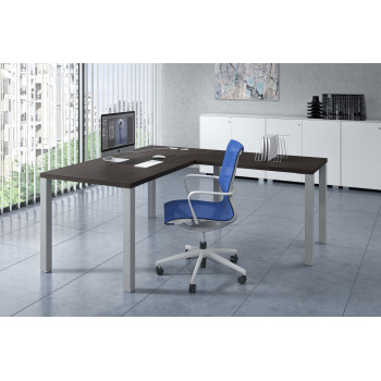 Quadra - Mesa de oficina Quadra con ala estructura estructura aluminio - Imagen 2