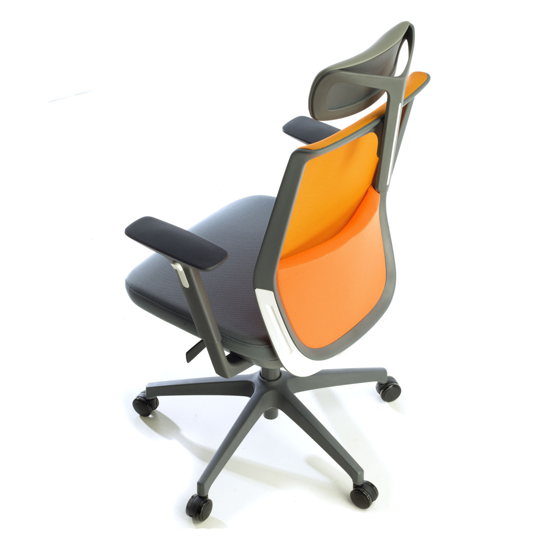 silla giratoria naranja wind malla 9