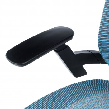 Goliath - Silla ergonómica de oficina con reposacabezas, brazos 3D, red Goliath azul - Imagen 2