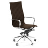 Silla oficina de diseño Croma, respaldo alto - Marron
