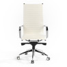 sillon de oficina blanco croma estructura cromada ecopiel piel sintetica 3