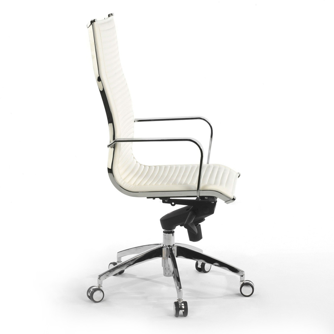 sillon de oficina blanco croma estructura cromada ecopiel piel sintetica 6