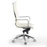 sillon de oficina blanco croma estructura cromada ecopiel piel sintetica 6