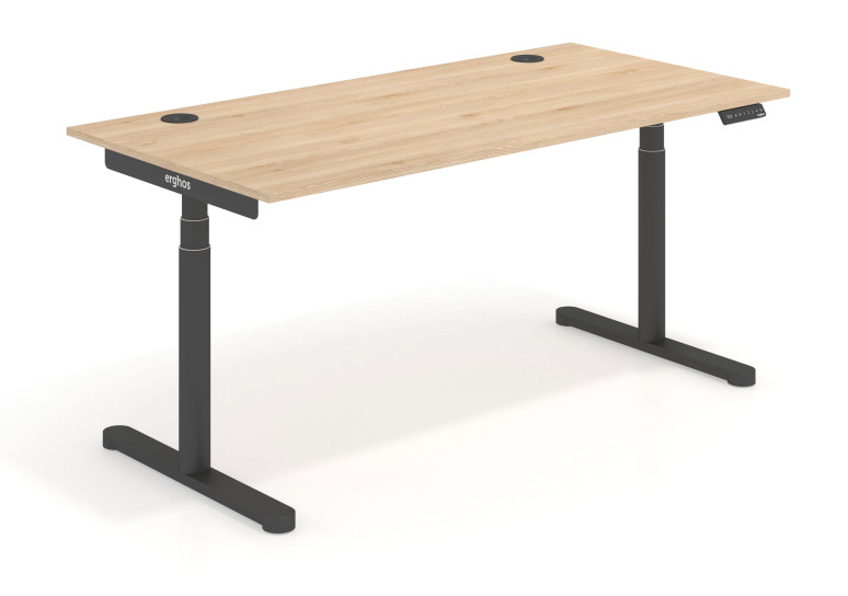 Combinacion Erghos core mesa elevable premium estructura negro - Tibet, 120x80 cm