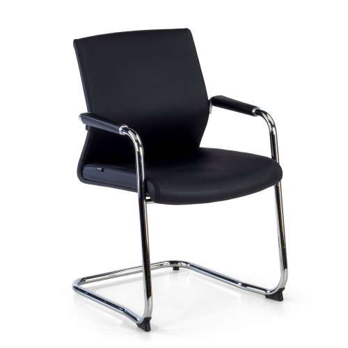 Silla confidente Tivoli patín ecopiel - NEGRO
