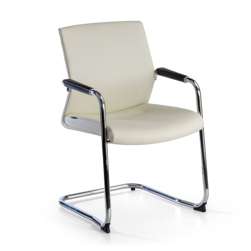 Silla confidente Tivoli patín ecopiel - BLANCO